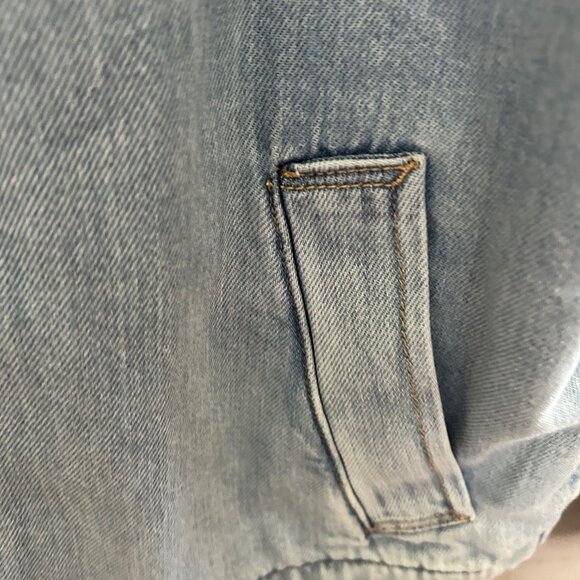 Torrid Cropped Denim Trench -Size 0 - 100% cotton - Soft & Drapey - Picture 3 of 8